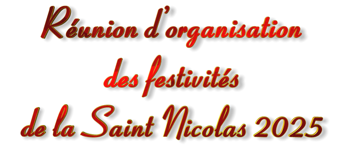Réunion festivités Saint Nicolas 2025